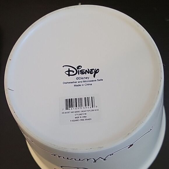 Disney Mickey & Minnie Mouse Large Ceramic Popcorn Halloween Candy Bowl Planter - Picture 6 of 6